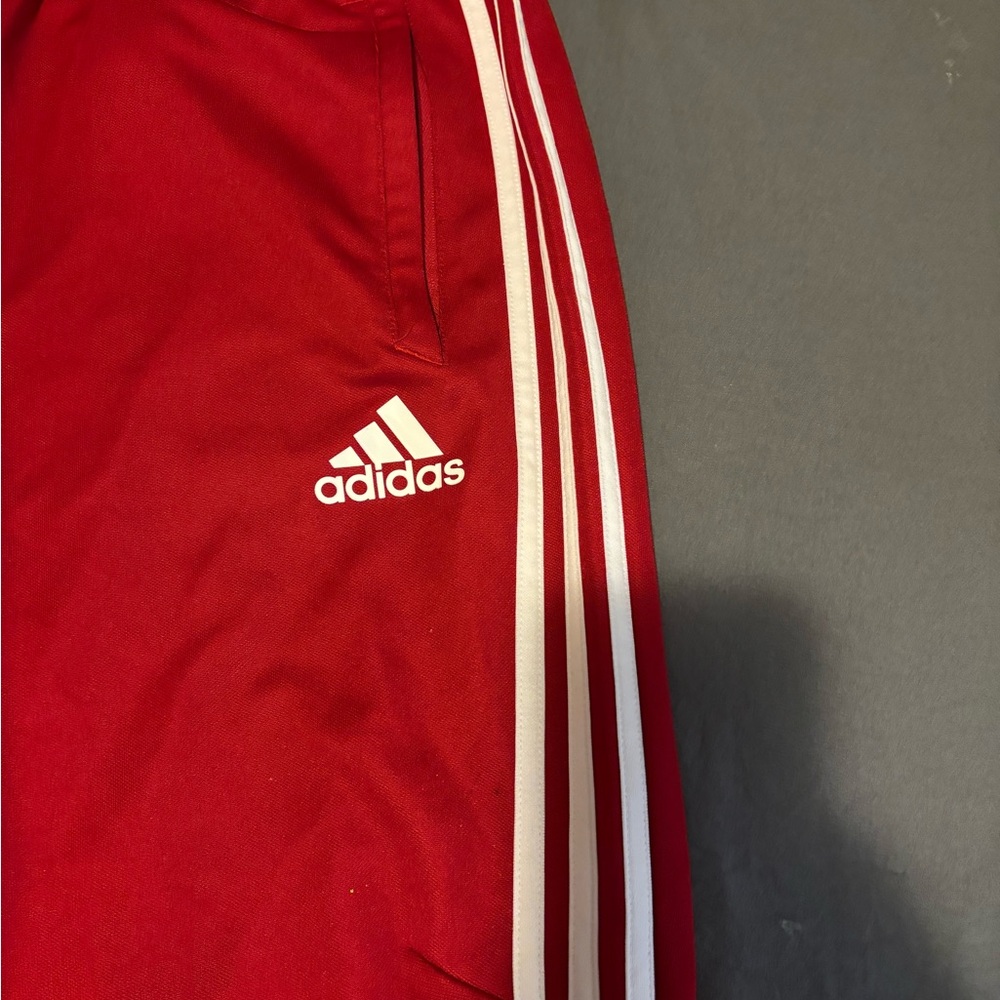 Adidas Men’s Bright Red Joggers - Picture 3 of 6